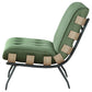 Aloma Upholstered Tufted Armless Accent Chair Green