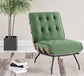 Aloma Upholstered Tufted Armless Accent Chair Green