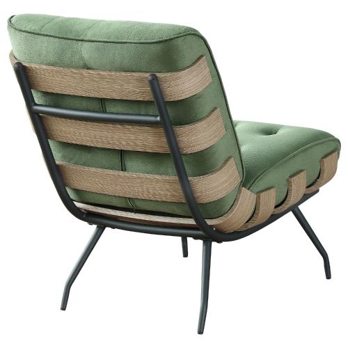 Aloma Upholstered Tufted Armless Accent Chair Green