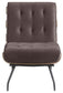 Aloma Upholstered Tufted Armless Accent Chair Brown