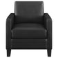 Julio Upholstered Track Arm Accent Chair Black