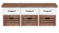 Alma 3-drawer Storage Bench Weathered Brown and White