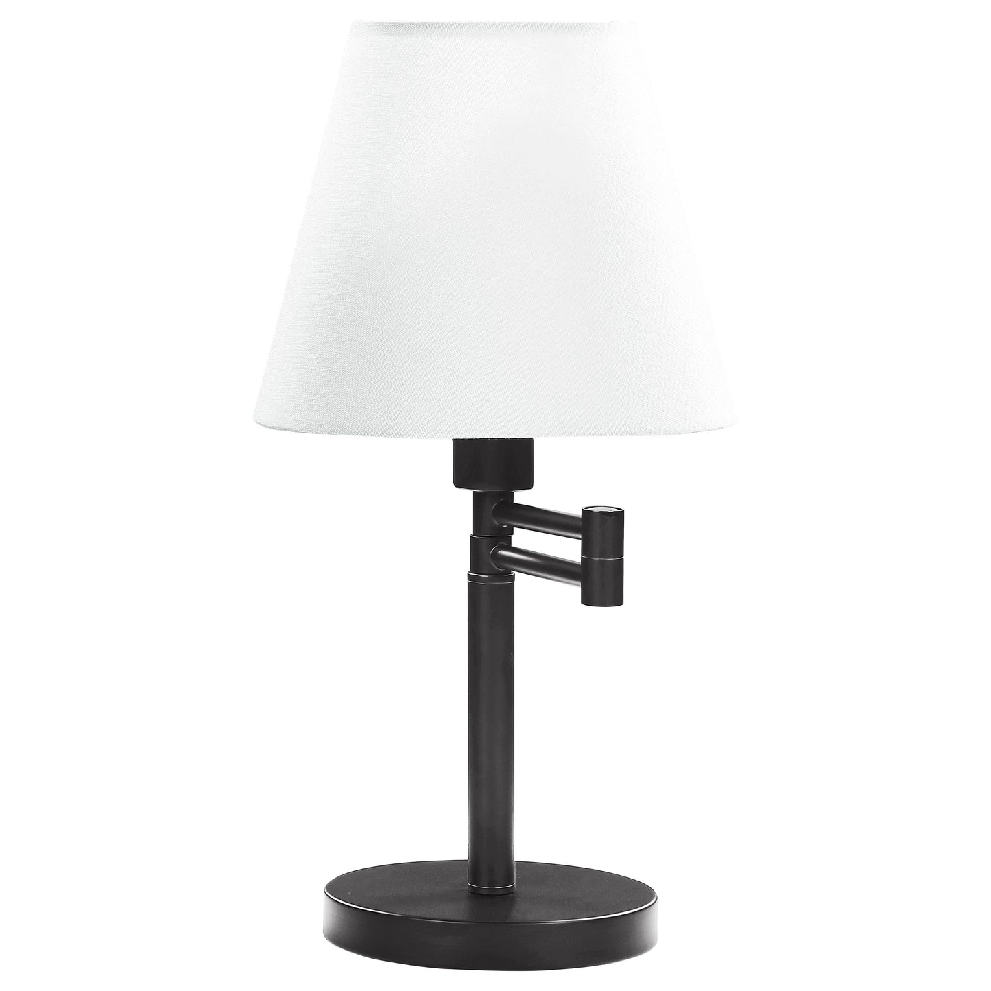 Colombe 20-inch Empire Shade Swing Arm Table Lamp Black