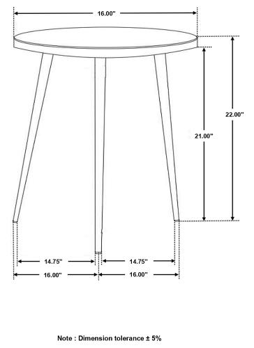 Acheson Round Marble Top Side Table White and Gold