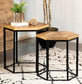 Adger 2-piece Hexagonal Nesting Tables Natural and Black