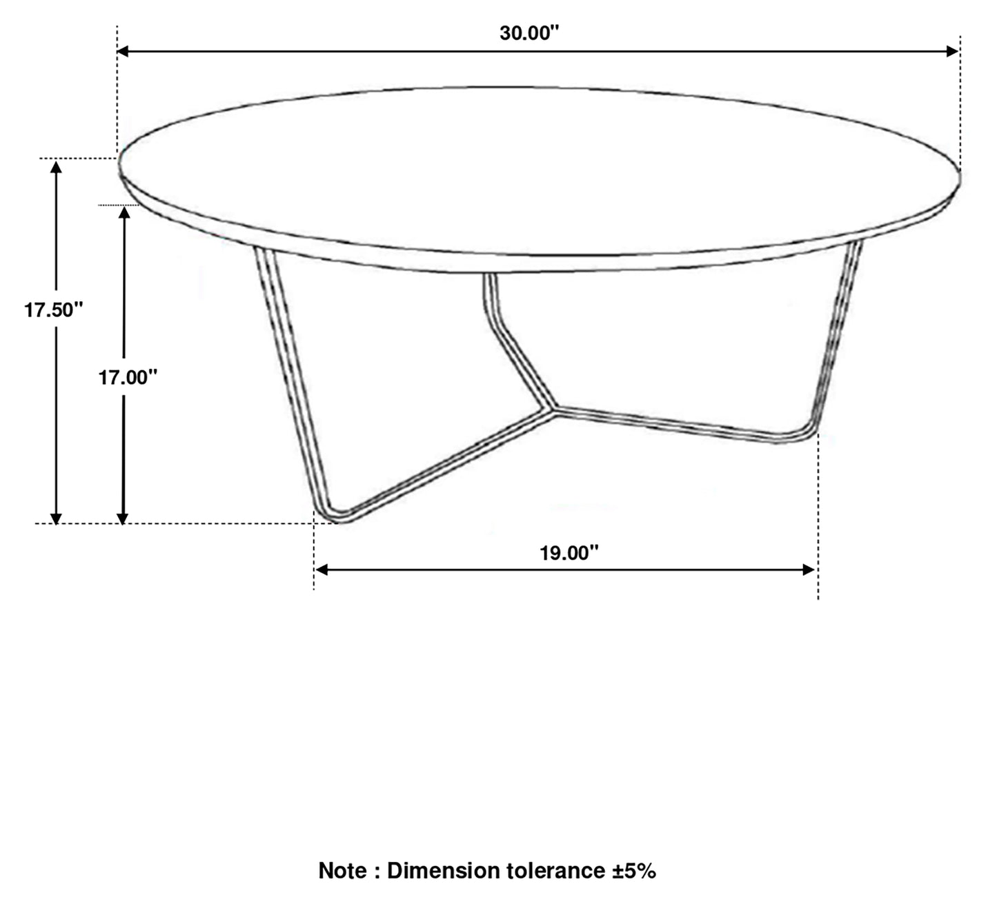 Yaritza Round Mango Wood Coffee Table Natural and Gunmetal