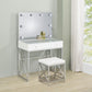 Eliza Vanity Set with Lighting & Stool White and Chrome