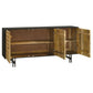 Aminah 3-door Wood Accent Cabinet Natural and Black