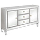 Leticia 3-drawer Mirrored Storage Accent Cabinet Silver