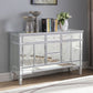 Duchess 5-drawer Mirrored Storage Accent Cabinet Silver