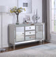 Leticia 3-drawer Mirrored Storage Accent Cabinet Silver