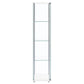 Bellatrix 4-shelf Clear Glass Curio Cabinet White