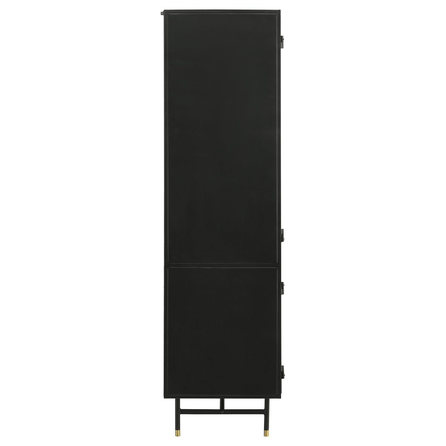 Santiago 4-door Metal Tall Storage Cabinet Matte Black