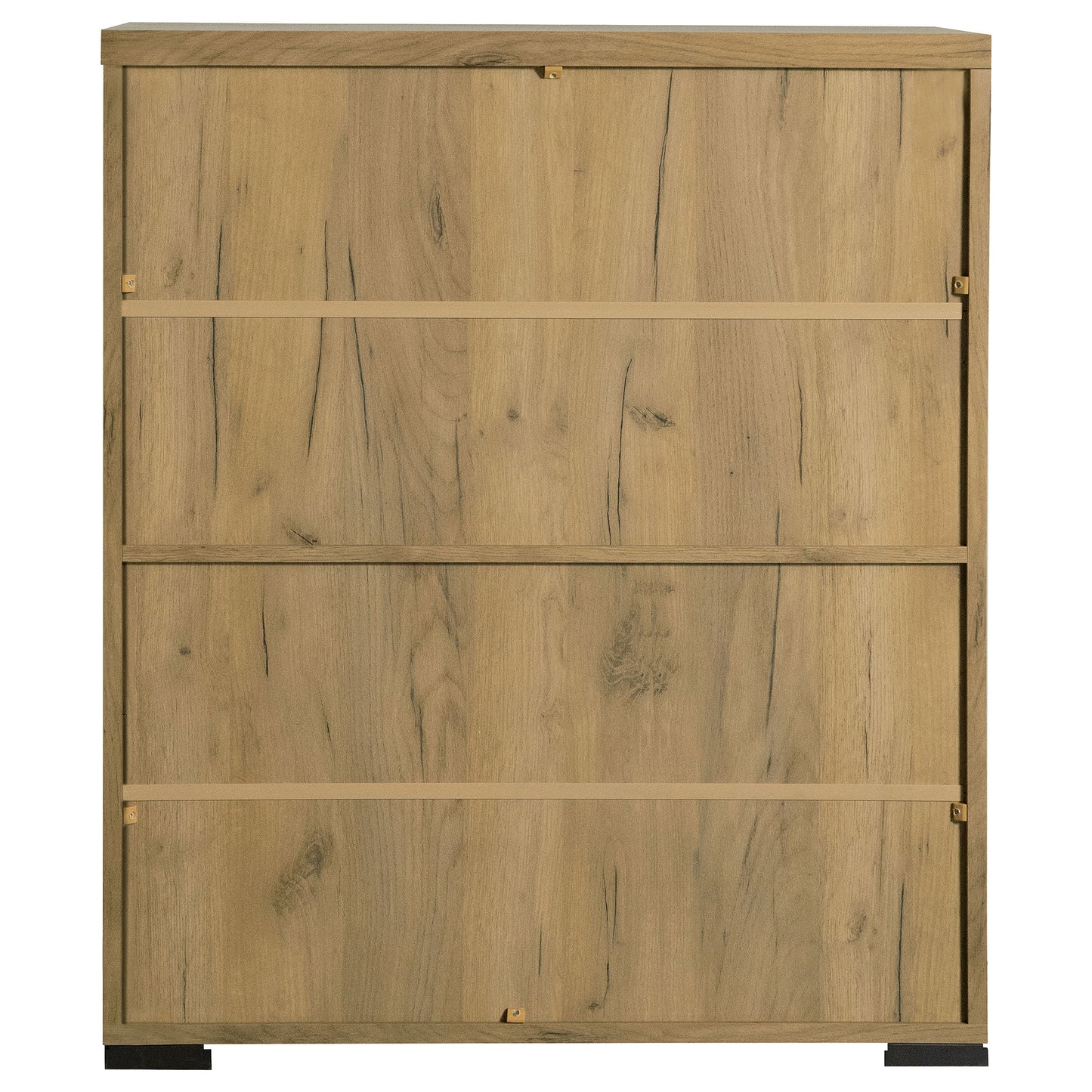 Bristol 6-shelf Engineered Wood Shoe Cabinet Golden Oak