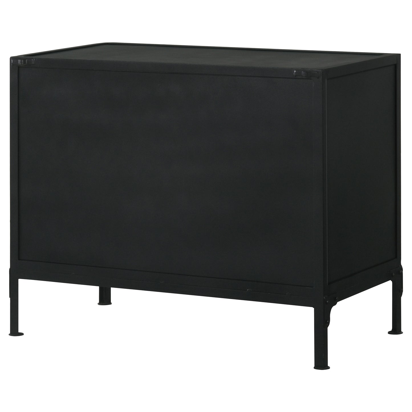 Sadler 2-drawer Metal Accent Storage Cabinet Matte Black