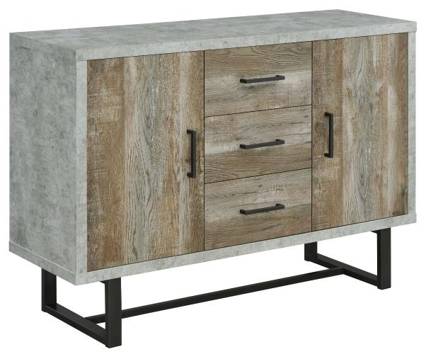 Abelardo 3-drawer Engineered Wood Cabinet Weathered Oak