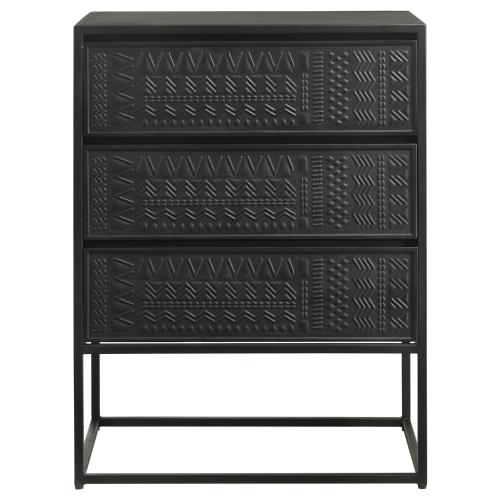 Alcoa 3-drawer Multi-Purpose Tall Accent Cabinet Black