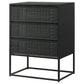 Alcoa 3-drawer Multi-Purpose Tall Accent Cabinet Black