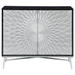 Josie 2-door Wood Sunburst Accent Cabinet Black and Silver