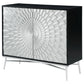 Josie 2-door Wood Sunburst Accent Cabinet Black and Silver