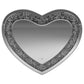 Aiko 36 x 30 Inch Heart Shaped LED Light Wall Mirror Silver