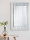 Aideen 32 x 47 Inch Acrylic Crystal Wall Mirror Silver