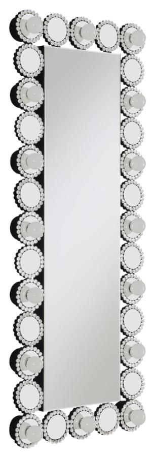 Aghes 24 x 62 Inch Wall Mirror with Lighting Silver