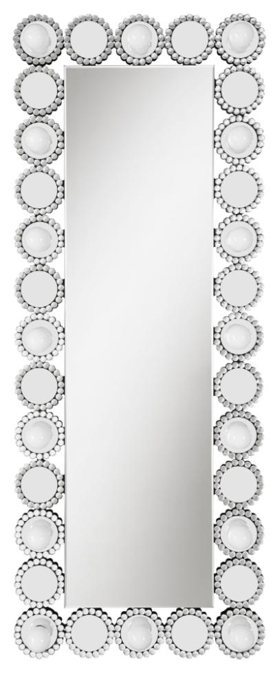 Aghes 24 x 62 Inch Wall Mirror with Lighting Silver