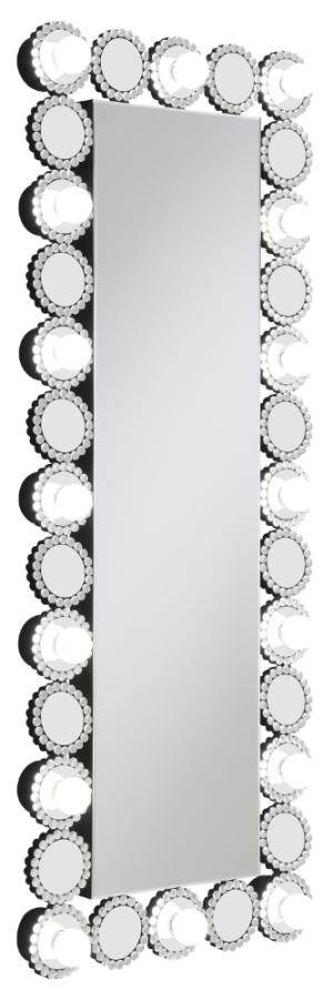 Aghes 24 x 62 Inch Wall Mirror with Lighting Silver