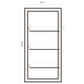 Oriel 24 x 47 Inch Rectangular 3-Shelf Wall Mirror Silver