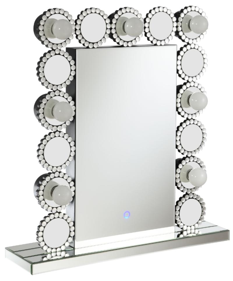 Aghes Vanity Mirror with Lighting Silver