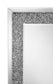 Valerie 24 x 63 Inch Acrylic Crystal Floor Mirror Silver