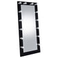 Zayan 32 x 71 Inch Floor Mirror LED Lighting Black Gloss