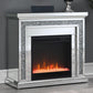 Lorelai Mirrored Freestanding Electric Fireplace Silver