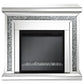 Lorelai Mirrored Freestanding Electric Fireplace Silver