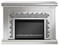 Gilmore Mirrored Freestanding Electric Fireplace Silver