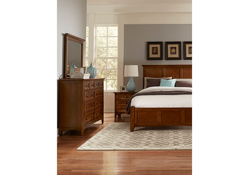 FULL ,QUEEN, & KING MANSION BED - CHERRY FINISH