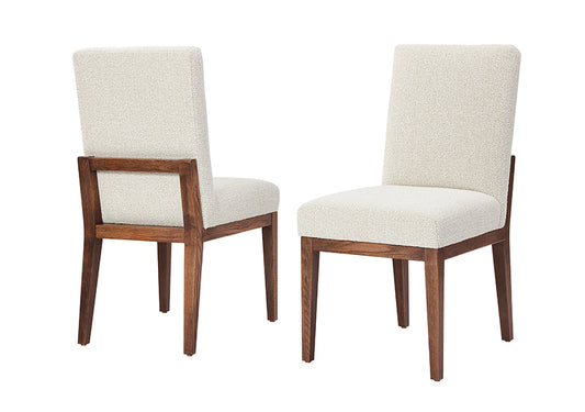 UPHOLSTERED SIDE CHAIR OATMEAL FABRIC