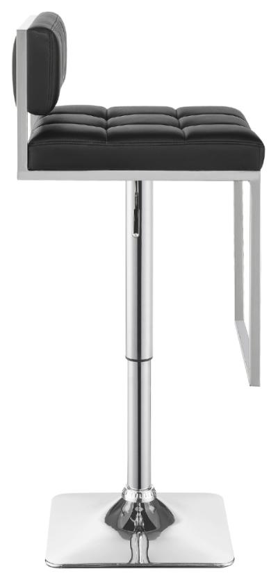 Alameda Adjustable Bar Stool Chrome and Black