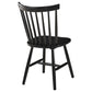 Hollyoak Windsor Wood Dining Side Chair Black (Set of 2)