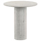 Astoria Round Genuine Marble Side End Table White