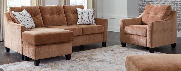 Amity Bay Sofa Chaise, Chair, and Ottoman