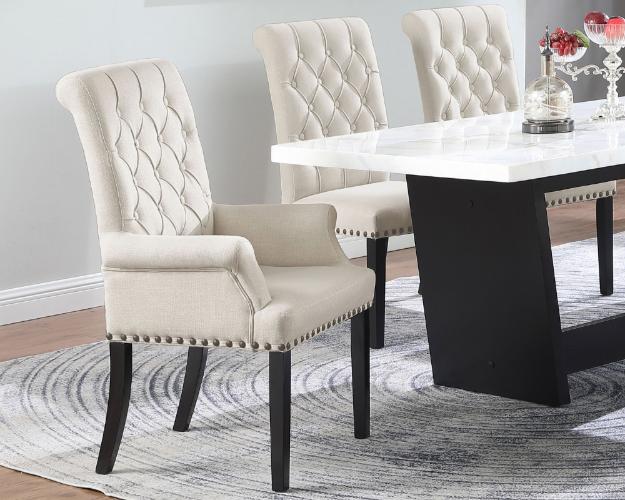 Alana Velvet Upholstered Dining Arm Chair Sand