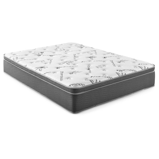 Sommet 13" Twin Bamboo Euro Top Memory Foam Hybrid Mattress