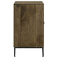 Zaria 2-door Wood Trellis Accent Storage Cabinet Brown