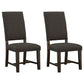 Twain Upholstered Dining Side Chair Warm Grey (Set of 2)