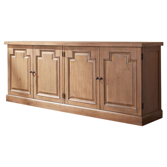 Florence 4-door Dining Sideboard Buffet Cabinet Rustic Honey