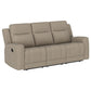 Brentwood Upholstered Motion Reclining Sofa Taupe