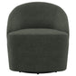 Leon Upholstered Barrel Accent Swivel Chair Hunter Green