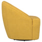 Leon Upholstered Barrel Accent Swivel Chair Mustard Yellow